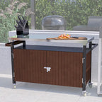 Outdoor-Grillwagen mit Edelstahlplatte (ohne Hocker)