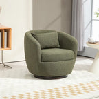 Gepolsterter drehbarer Fauteuil mit Stauraum, moderner Wohnzimmer-Sessel für Schlafzimmer/Büro/Lesebereiche