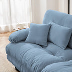 L-förmiges Loveseat Sofa Chenille Sektionssofa mit Lendenkissen