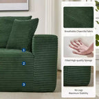 108 Modernes Sofa, 3-Sitzer Polster Ecksofa mit Kissen, Tiefes Sofa, Keine Montage Erforderlich