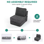 Verwandelbare Cloud-Sektionalcouch Bequemes Kord-Sektionalsofa Bequeme Couch mit tiefem Sitz & hohen Kissen Einfache Montage