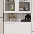 Famapy Combo Vitrinenschrank Bücherregal Organizer Speisekammer