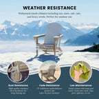 Polytrends Laguna Faltbarer Adirondack-Stuhl für den Außenbereich, wetterfest und lichtbeständig