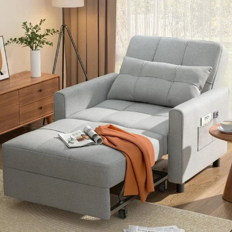 3-in-1 verstellbares Schlafsofa, ausziehbares Sesselsofa, umwandelbares Klappbett für das Wohnzimmer