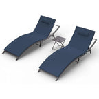 Kullavik 3-teiliges Outdoor-Liegen-Set
