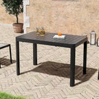 Outdoor 5/7-teiliges Terrassen-Essgruppe aus Aluminium mit stapelbaren Stühlen und ausziehbarem Tisch