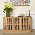 Plank+Beam Contour Massivholz-Sideboard mit 3 Türen, 150 cm TV-Lowboard für Wohnzimmer