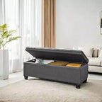 Sitzbank mit Stauraum, Aufbewahrungsbank, Stoffbank für Schlafzimmer und Flur, Belastbar bis 150 kg für Schlafzimmer und Wohnzimmer