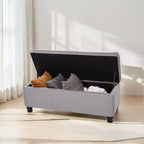 Sitzbank mit Stauraum, Aufbewahrungsbank, Stoffbank für Schlafzimmer und Flur, Belastbar bis 150 kg für Schlafzimmer und Wohnzimmer