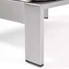 Christopher Knight Home Cape Coral Outdoor 4-teiliges Aluminium-Sessel- und Ottomane-Set mit Kissen, Khaki/Silber