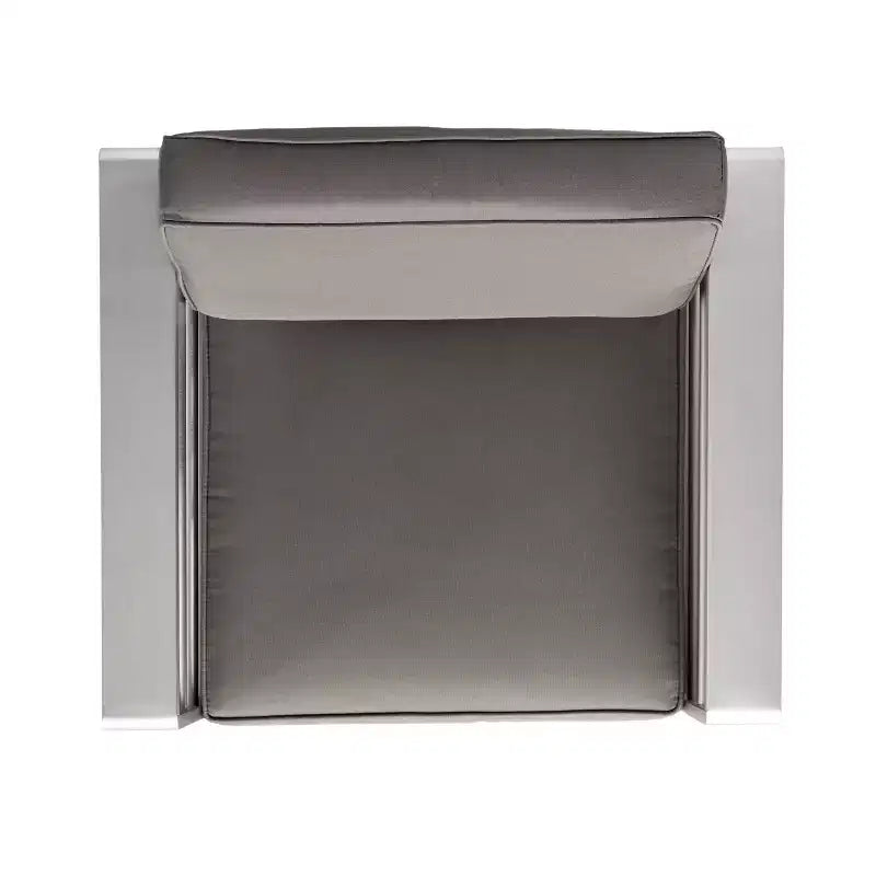 Christopher Knight Home Cape Coral Outdoor 4-teiliges Aluminium-Sessel- und Ottomane-Set mit Kissen, Khaki/Silber