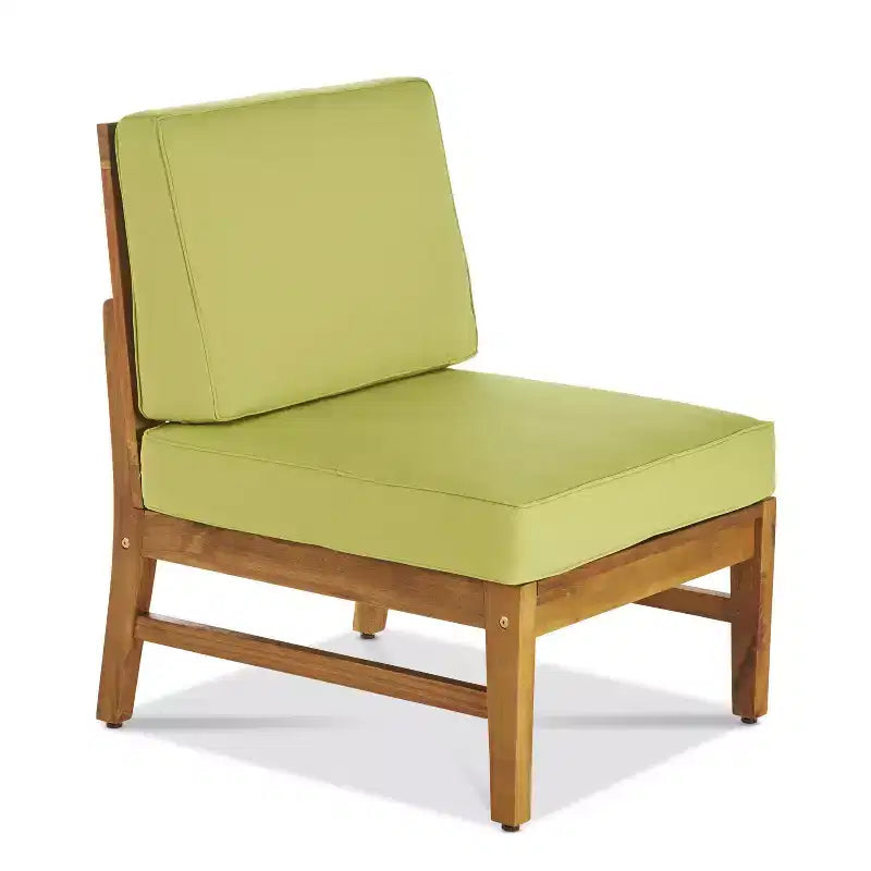 Christopher Knight Home Perla Outdoor Sektional-Sofa-Set aus Akazienholz für 5 Personen mit wasserabweisenden Kissen