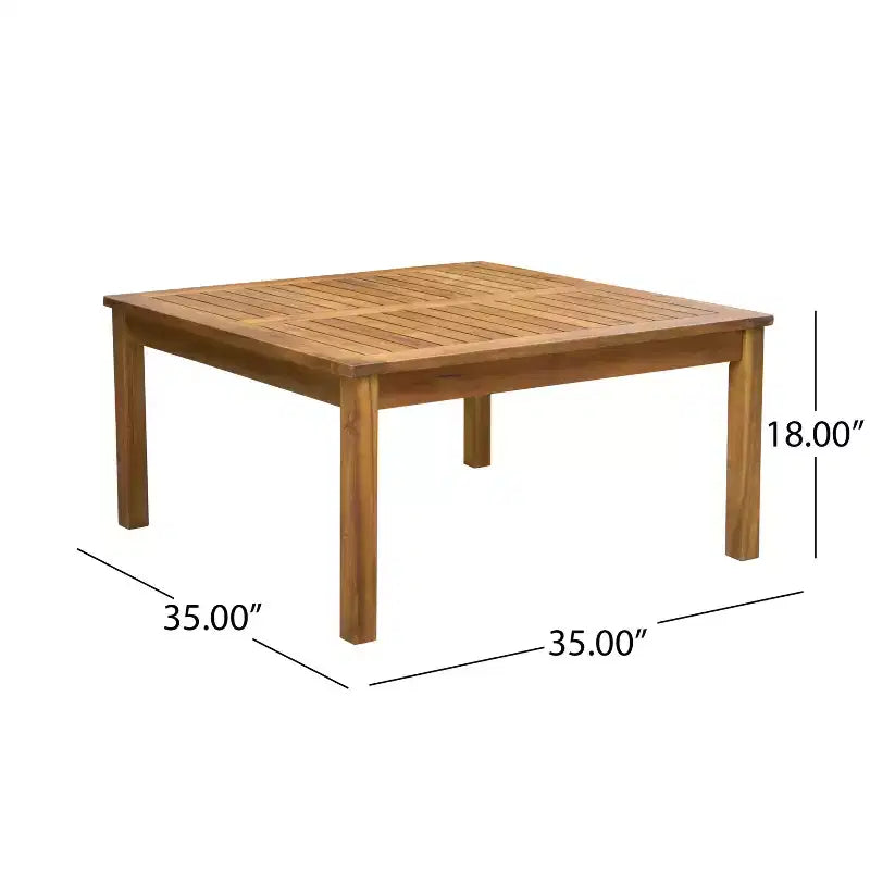 Christopher Knight Home Perla Outdoor Sektional-Sofa-Set aus Akazienholz für 5 Personen mit wasserabweisenden Kissen