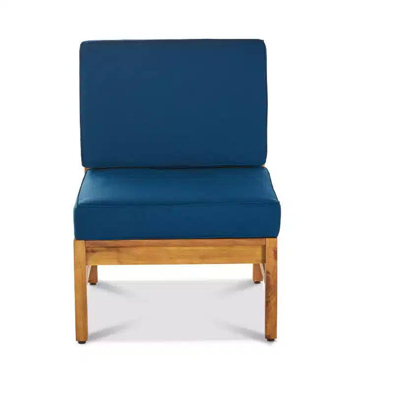 Christopher Knight Home Perla Outdoor Sektional-Sofa-Set aus Akazienholz für 5 Personen mit wasserabweisenden Kissen