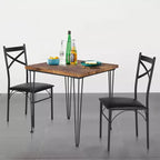 VECELO Esszimmergarnitur, 3/5-teiliges Esszimmertisch-Set mit 2/4 gepolsterten Stühlen für kleine Räume, Apartment