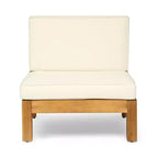 Christopher Knight Home Brava Outdoor 8-Sitzer Ecksofa-Set aus Akazienholz mit Kissen