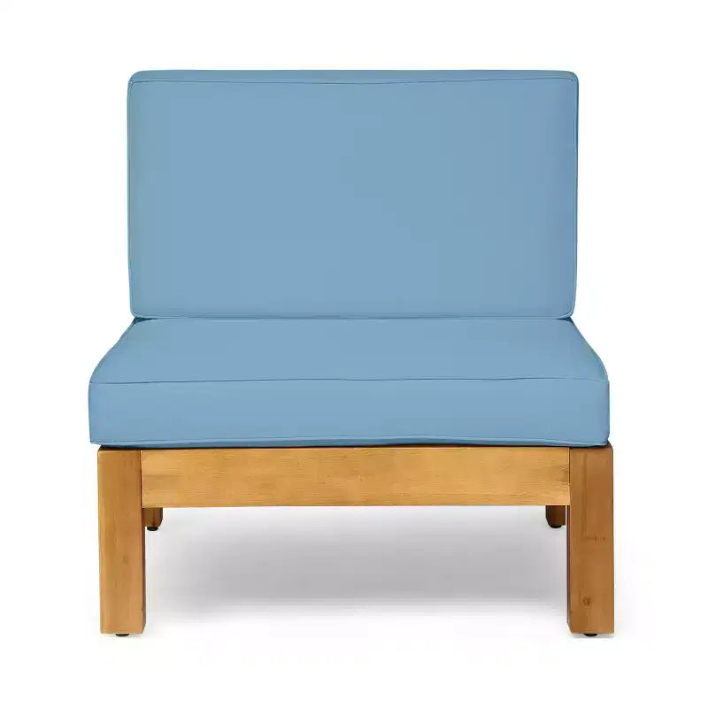 Christopher Knight Home Brava Outdoor 8-Sitzer Ecksofa-Set aus Akazienholz mit Kissen