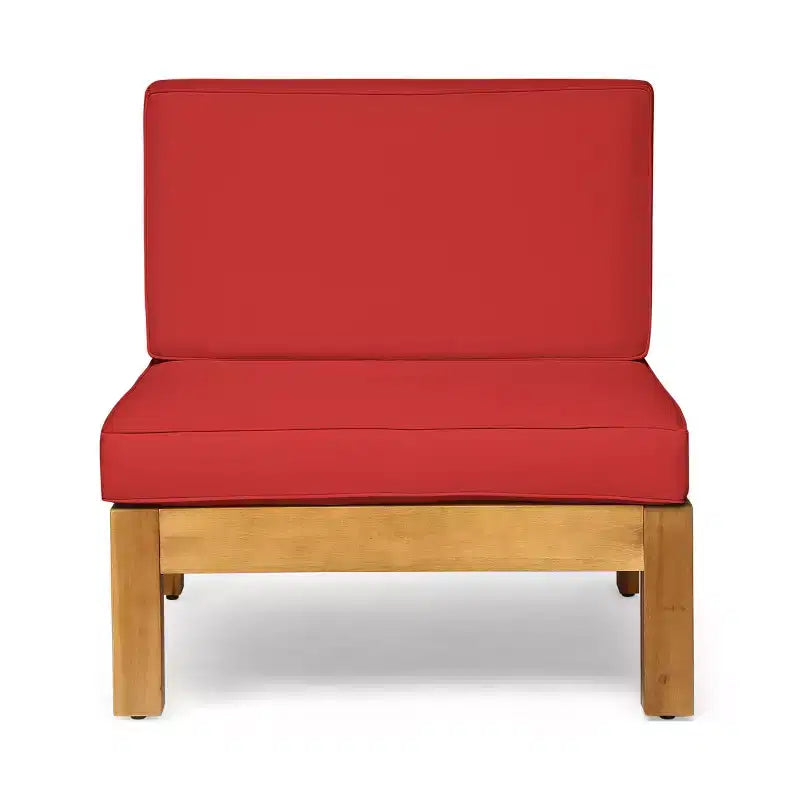 Christopher Knight Home Brava Outdoor 8-Sitzer Ecksofa-Set aus Akazienholz mit Kissen