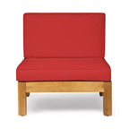 Christopher Knight Home Brava Outdoor 8-Sitzer Ecksofa-Set aus Akazienholz mit Kissen