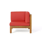 Christopher Knight Home Brava Outdoor 8-Sitzer Ecksofa-Set aus Akazienholz mit Kissen