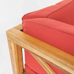 Christopher Knight Home Brava Outdoor 8-Sitzer Ecksofa-Set aus Akazienholz mit Kissen
