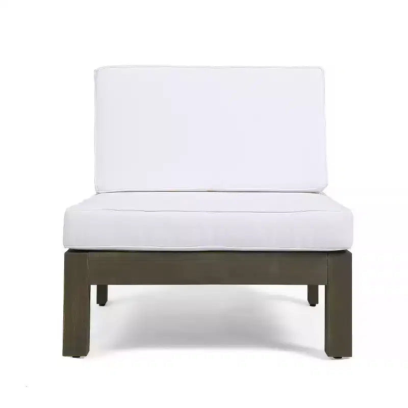Christopher Knight Home Brava Outdoor 8-Sitzer Ecksofa-Set aus Akazienholz mit Kissen