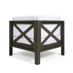 Christopher Knight Home Brava Outdoor 8-Sitzer Ecksofa-Set aus Akazienholz mit Kissen