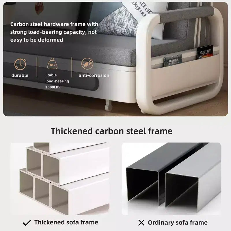 Luck Live Modern 62.2in. Schlafsofa Multifunktionales Aufbewahrungs-Schlafsofa