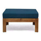 GDFStudio Allaire Akazienholz 3-Sitzer-Ecksofa-Set mit Ottomane