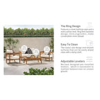Christopher Knight Home Brooklyn Outdoor 4-teiliges Loungeset aus Akazienholz mit Kissen