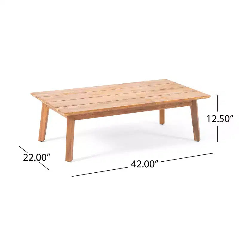 Christopher Knight Home Brooklyn Outdoor 4-teiliges Loungeset aus Akazienholz mit Kissen