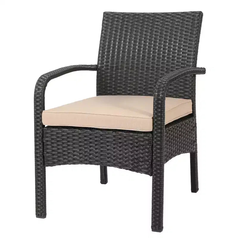 GDFStudio Kilburn Outdoor-Sitzgruppe aus Polyrattan und Eisen, 8-Sitzer, mit Kissen