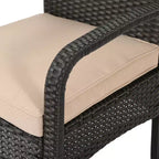 GDFStudio Kilburn Outdoor-Sitzgruppe aus Polyrattan und Eisen, 8-Sitzer, mit Kissen