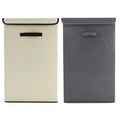 J&V TEXTILES 2-Pack Large Laundry Basket, Waterproof, Freestanding Laundry Hamper, Collapsible Tall Clothes Hamper with Extended Handles for Clothes