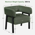 Yaheetech Polster-Clubsessel mit Massivholzbeinen, Taschenfederkern-Sitz für Wohnzimmer, Schlafzimmer, Leseecke