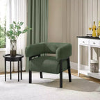 Yaheetech Polster-Clubsessel mit Massivholzbeinen, Taschenfederkern-Sitz für Wohnzimmer, Schlafzimmer, Leseecke