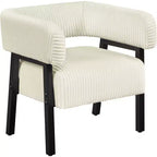 Yaheetech Upholstered Barrel Accent Chair with Solid Wood Legs, Pocket Coiled Seat for Living Room, Bedroom, Reading Nook