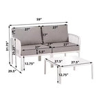 Christopher Knight Home Leah 4-Sitzer Outdoor-Sitzgruppen aus Kunststoff und Glas mit Kissen