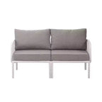 Christopher Knight Home Leah 4-Sitzer Outdoor-Sitzgruppen aus Kunststoff und Glas mit Kissen