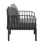 Christopher Knight Home Leah 4-Sitzer Outdoor-Sitzgruppen aus Kunststoff und Glas mit Kissen