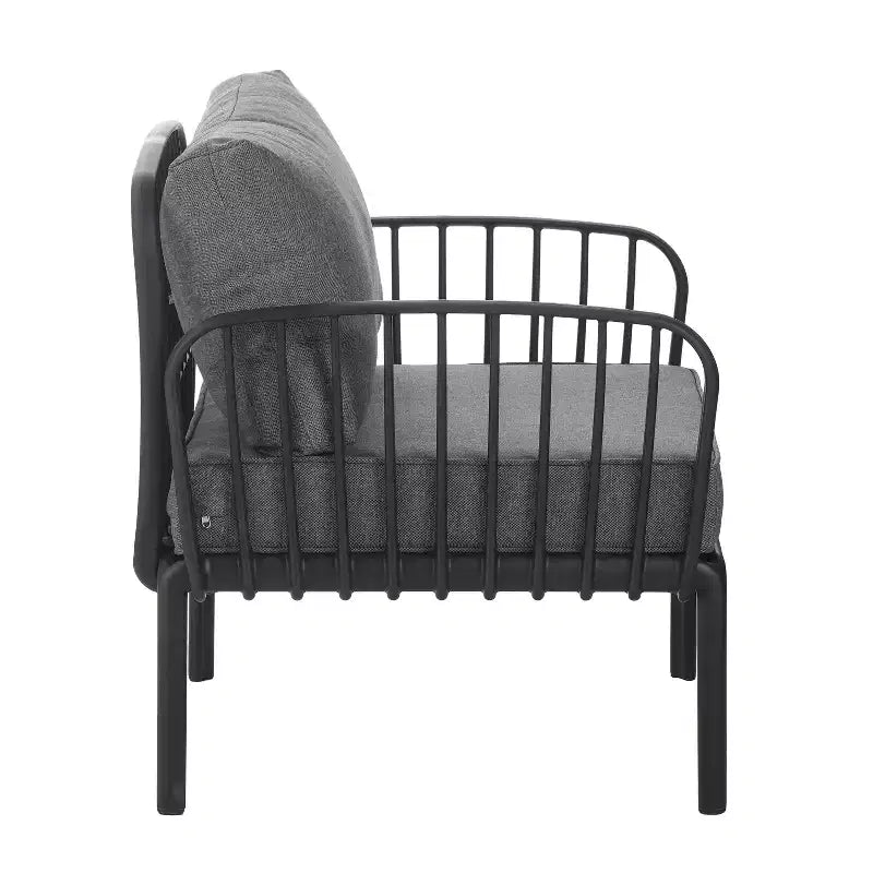 Christopher Knight Home Leah 4-Sitzer Outdoor-Sitzgruppen aus Kunststoff und Glas mit Kissen