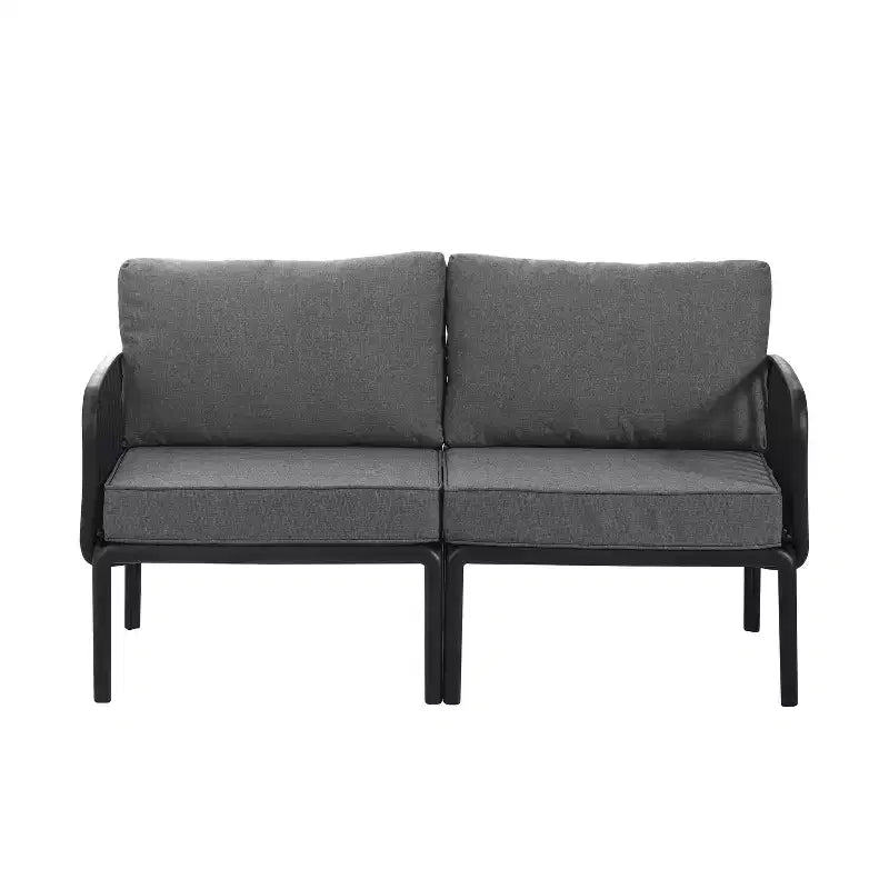 Christopher Knight Home Leah 4-Sitzer Outdoor-Sitzgruppen aus Kunststoff und Glas mit Kissen