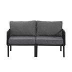 Christopher Knight Home Leah 4-Sitzer Outdoor-Sitzgruppen aus Kunststoff und Glas mit Kissen
