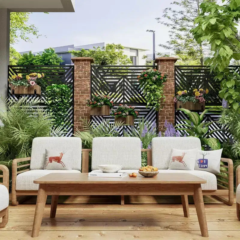 Zodiac Mountain-Shaped Black Galvanized Steel Screen