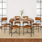 Best Choice Products Esszimmerstuhl-Set aus Kunstleder, 2 Stück, Standardhöhe mit Metallrahmen