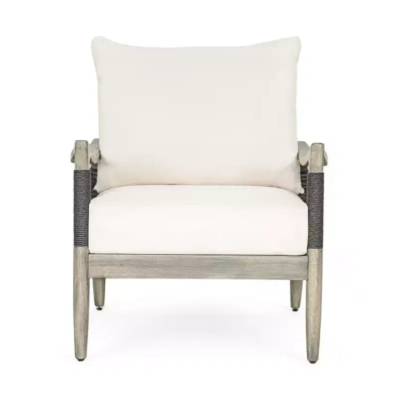 Christopher Knight Home Abell 4-teiliges Outdoor-Sitzset aus geflochtenem Seil und Akazienholz mit Polsterung