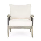 Christopher Knight Home Abell 4-teiliges Outdoor-Sitzset aus geflochtenem Seil und Akazienholz mit Polsterung