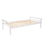 Whisen 95,1''L 79,5''W Hochbett für Einzelmatratze mit freistehendem Bett, Stauraumtreppe, Schreibtisch, Regalen und Schubladen