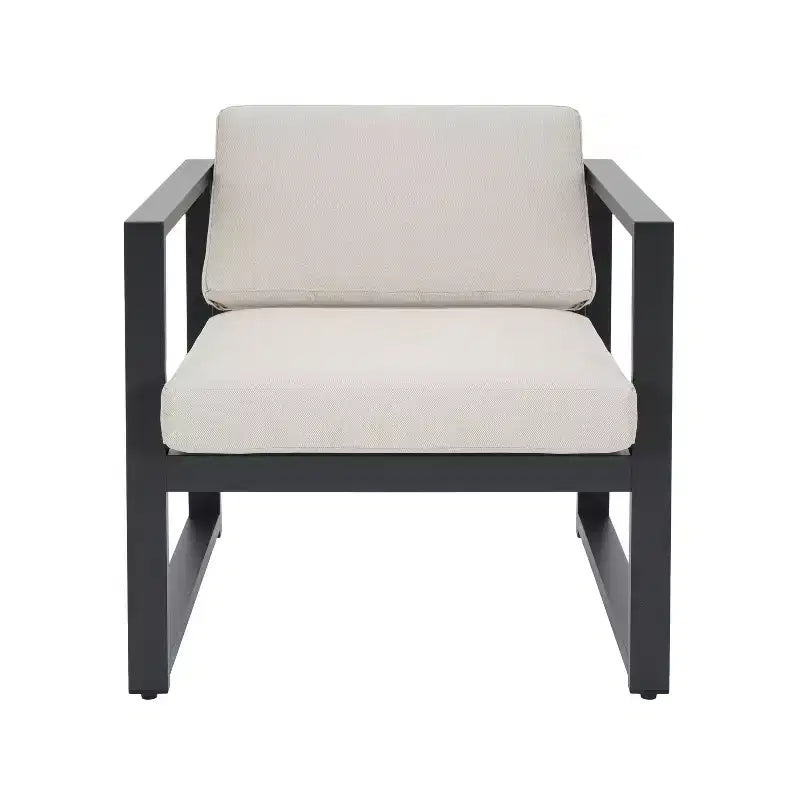 Christopher Knight Home Thorne Outdoor Modernes 4-Sitzer-Gartenmöbelset aus Aluminium