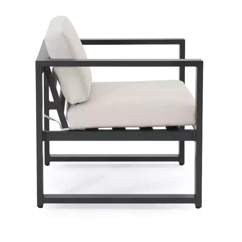 Christopher Knight Home Thorne Outdoor Modernes 4-Sitzer-Gartenmöbelset aus Aluminium